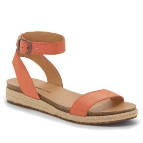 Coral Leather Espadrille 8.5